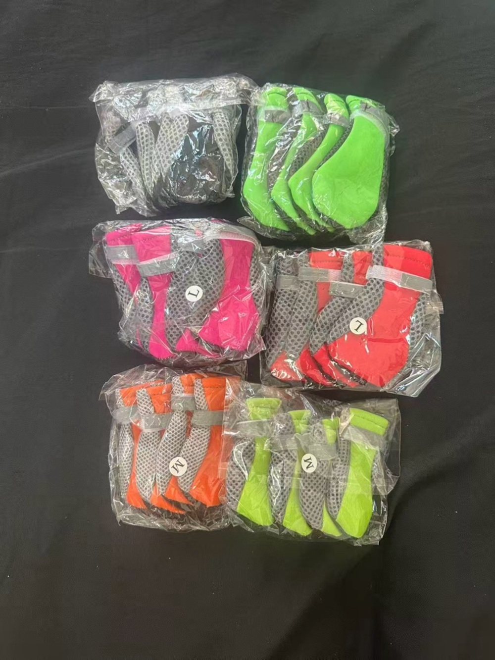 Reflective Mesh Dog Boots - Neon Green, Pink, Red, Orange, Black